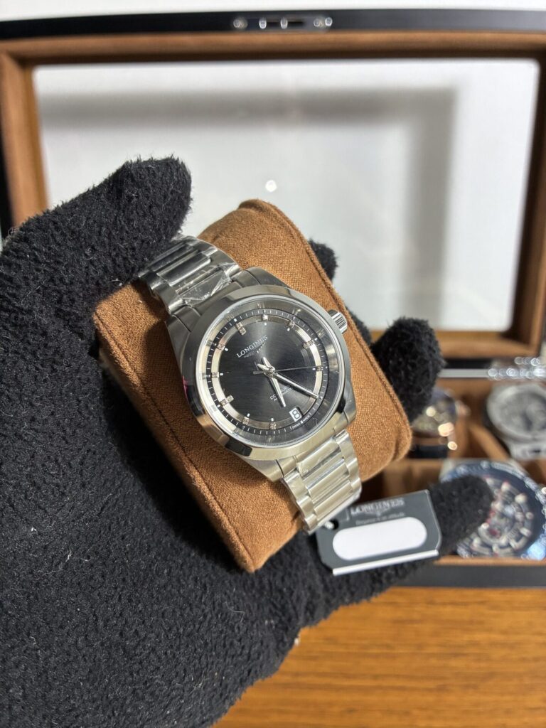 Relógio Unissex Conquest 34mm Automático Vidro Safira
