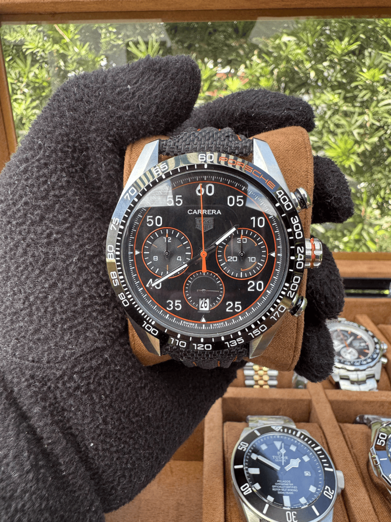 Relógio Carrera 44mm Quartz Cerâmica Vidro Safira