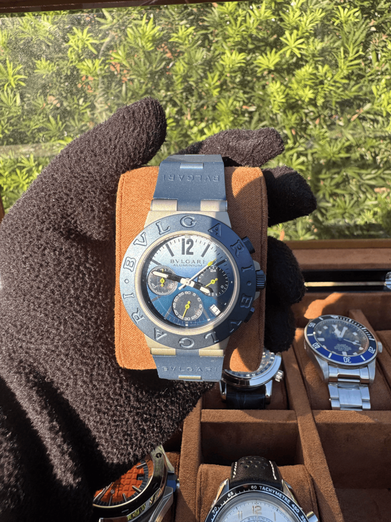 Relógio Aluminium 40mm Quartz Vidro Safira