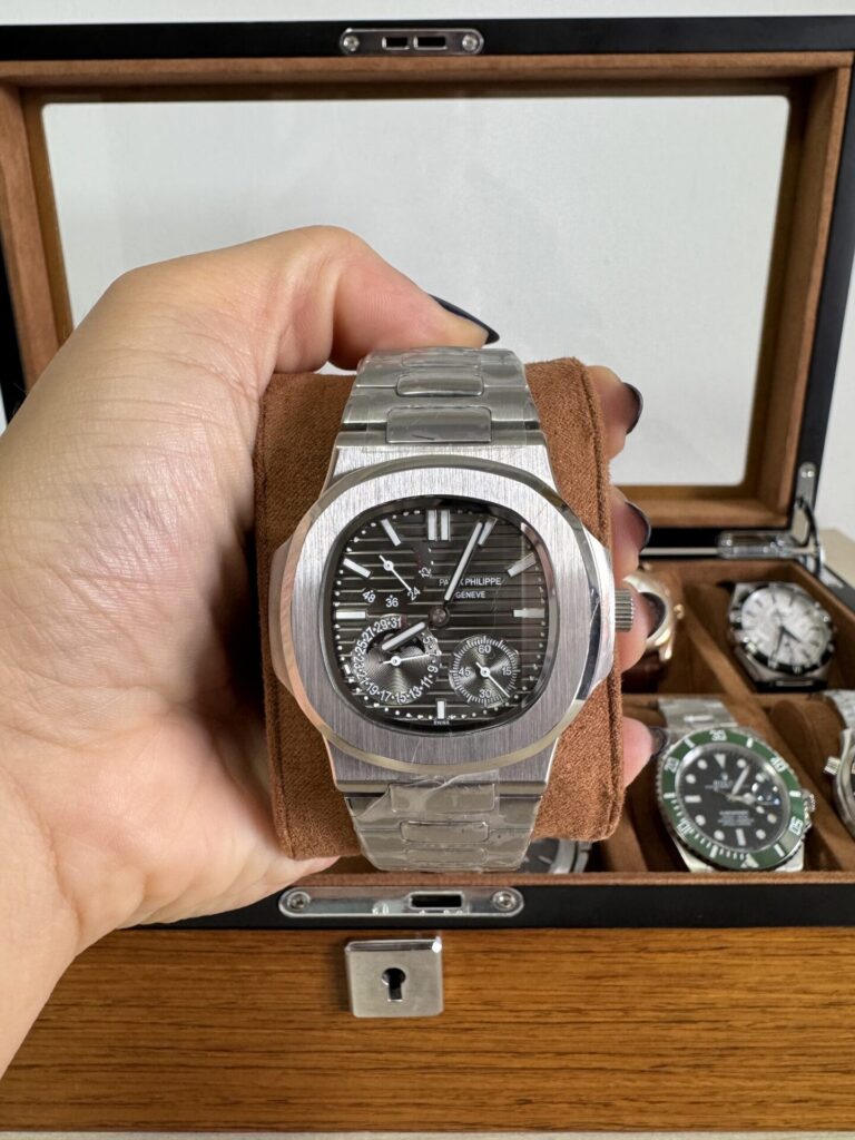 Relógio Unissex Nautilus 40mm Automático Vidro Safira