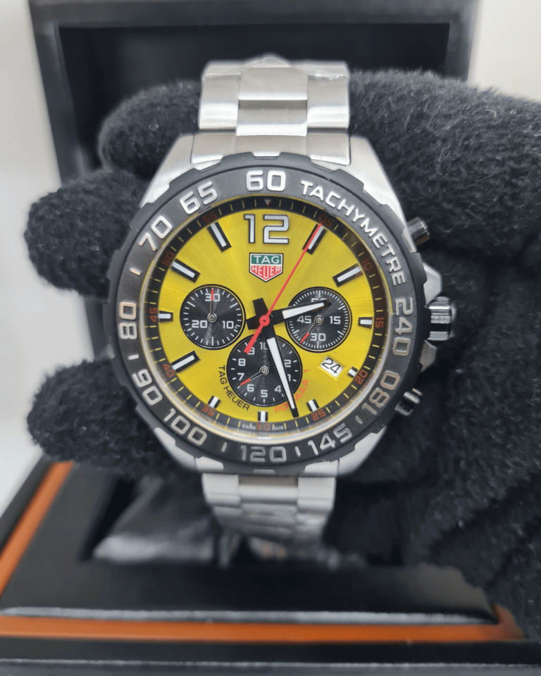 Relógio Luxo 43mm Quartz Cronógrafo Vidro Safira